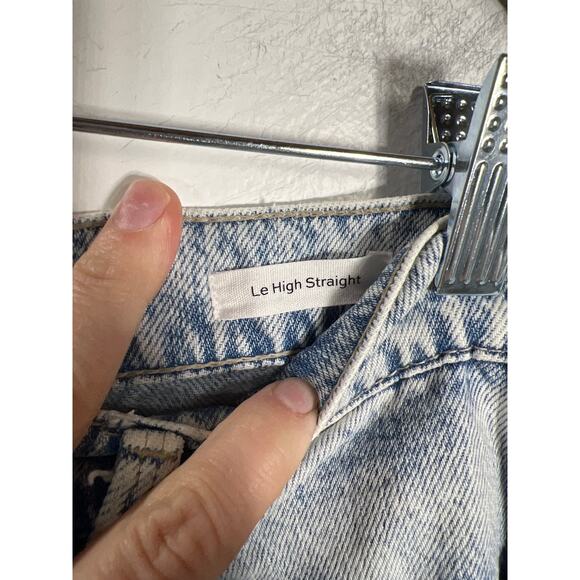 Frame Denim Women's 27 Le High Straight Jeans in Whisper Blue Capsule Everyday - Picture 4 of 10